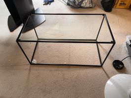 Glastisch mit Metallrahmen, 81x40cm (207)