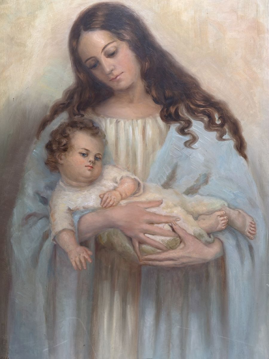 Dipinti: Gemälde, Madonna mit Kind. – Usato da Biberist venduto da Momo33 2
