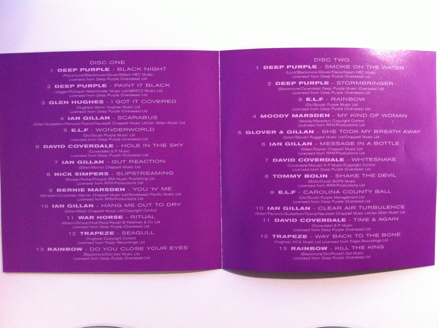 CD: 2 CD "Deep Purple – Usato da Brunnen venduto da Artemis53 1