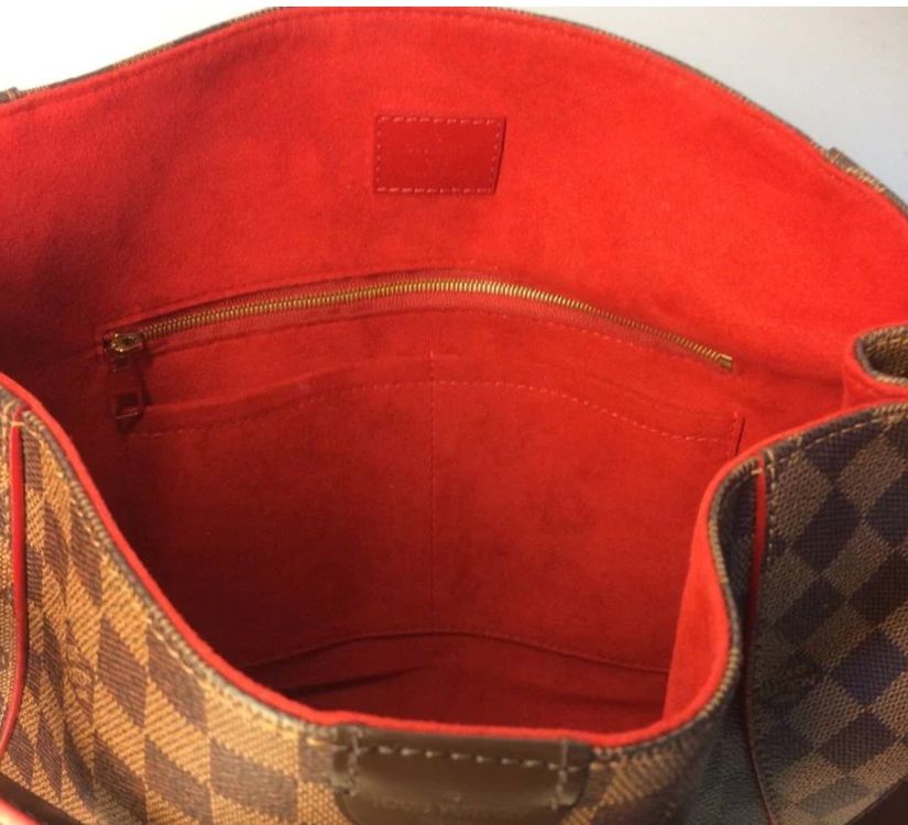 Louis Vuitton - Caissa Hobo Damier Ebene Canvas Cerise