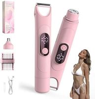 3-in-1 Damenrasierer mit 3 Aufsätzen – Rosa