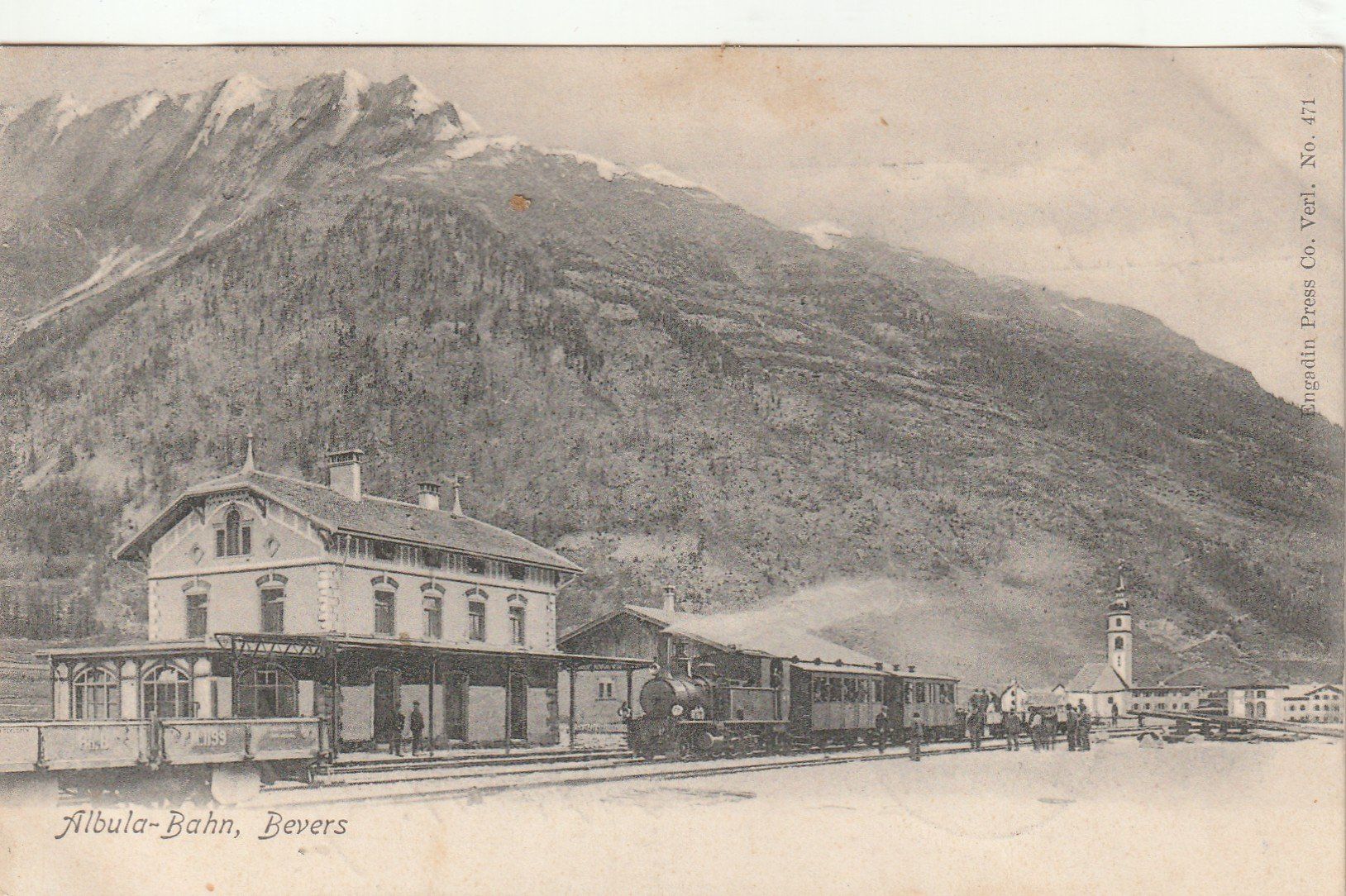 Cartes postales: AK  Albula - Bahn , Bevers Bahnhof 1903 – D'occasion à Rupperswil par Ema10
