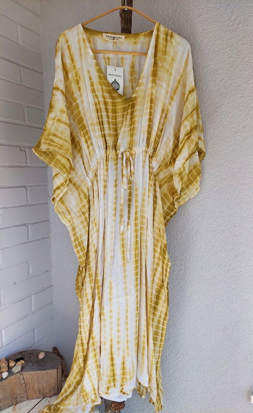 Tuniche: Boho-Chic Tie-Dye Kaftan – Free Size | Handmade & Unique – Nuovo e nell'imballaggio originale da Chiasso venduto da Pat_chuli