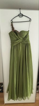 Olive Green One-Shoulder Maxi Dress, perfect for spring