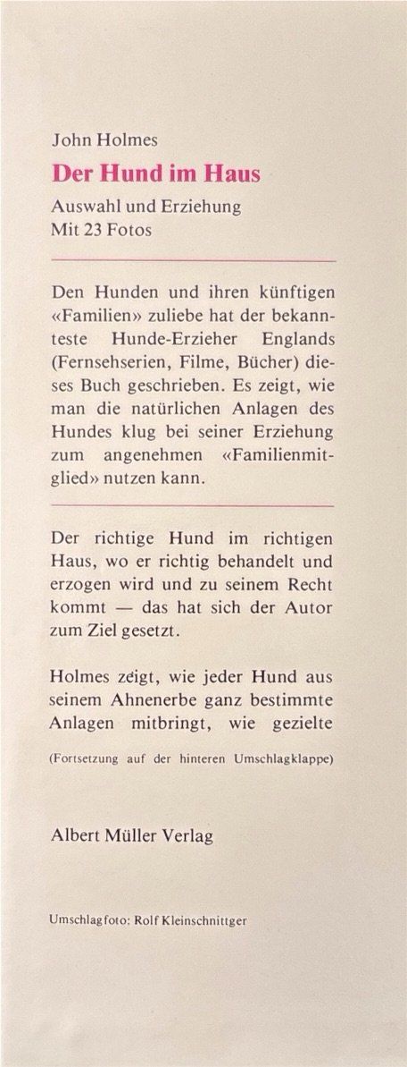 Libri: Der Hund im Haus – Nuovo e nell'imballaggio originale da Sarnen venduto da Livres 2