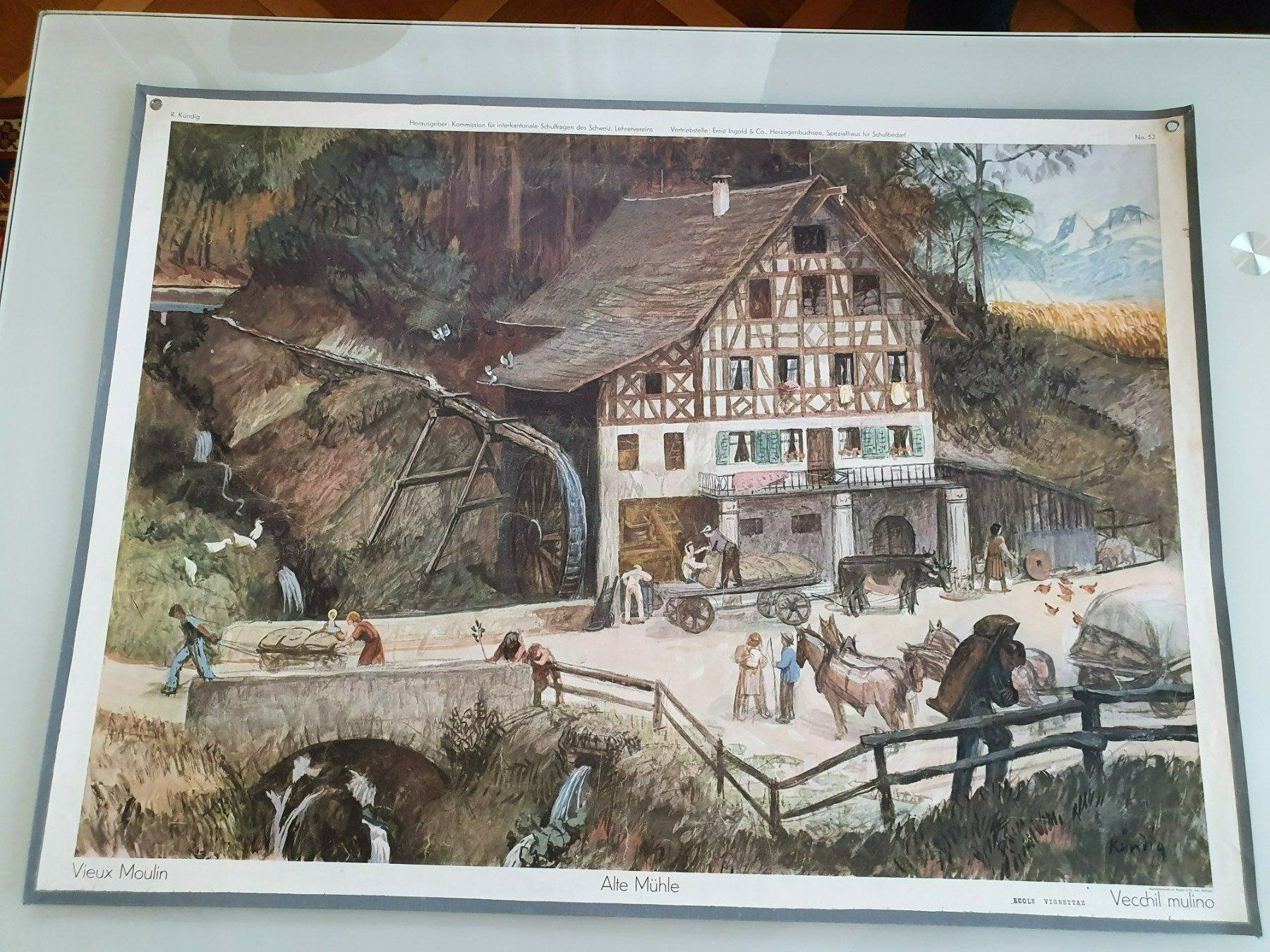 Foto & Immagini: Schulwandbild Nr. 52 Alte Mühle – Usato da Fribourg venduto da YannDuc
