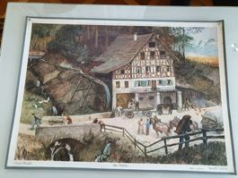 Schulwandbild Nr. 52 Alte Mühle