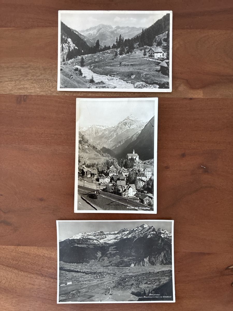Ansichtskarten: 6 Ansichtskarten Schweiz vom Kanton Uri – Gebraucht aus Oftringen von Cla.vD.74 2