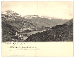 Klapp-AK St. Moritz, Gesamtansicht vom B
