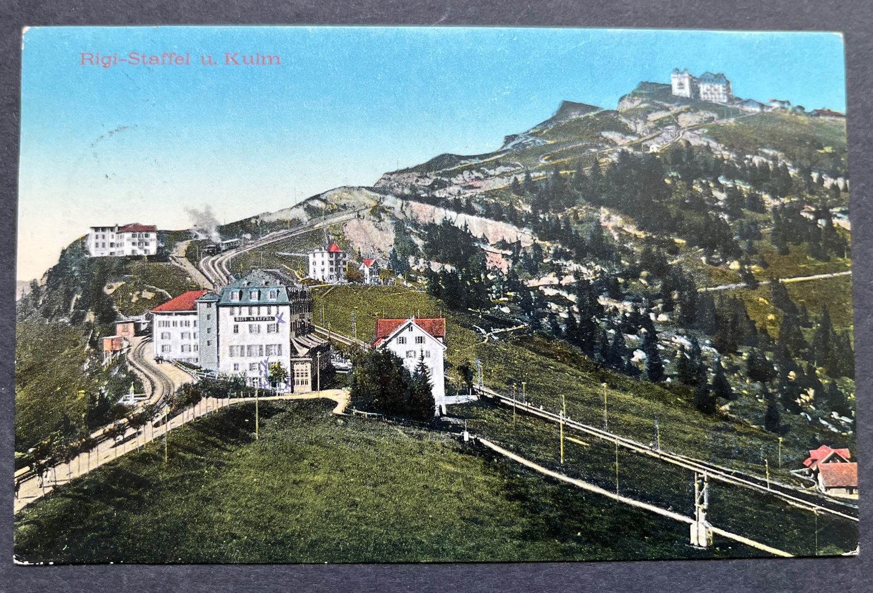 Cartoline postali: Rigi-Staffel und Kulm/ 1920 – Usato da Wabern venduto da DaxKarten-75