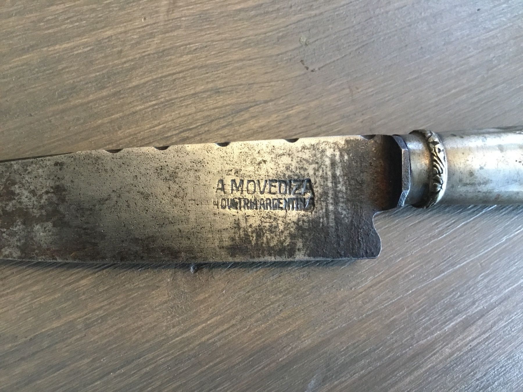 Besteck: Antikes argentinisches Gauchomesser versilbert – Gebraucht aus Schönenwerd von simca04 5