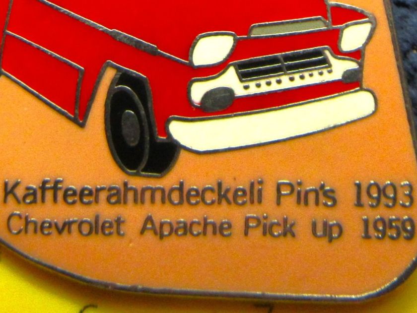 Chevrolet Plaketten & Abzeichen: CHEVROLET APACHE PICK-UP 1959 KAFFERAHMDECKELI PIN ENAMEL – Gebraucht aus Ettingen von Hausi4711 1
