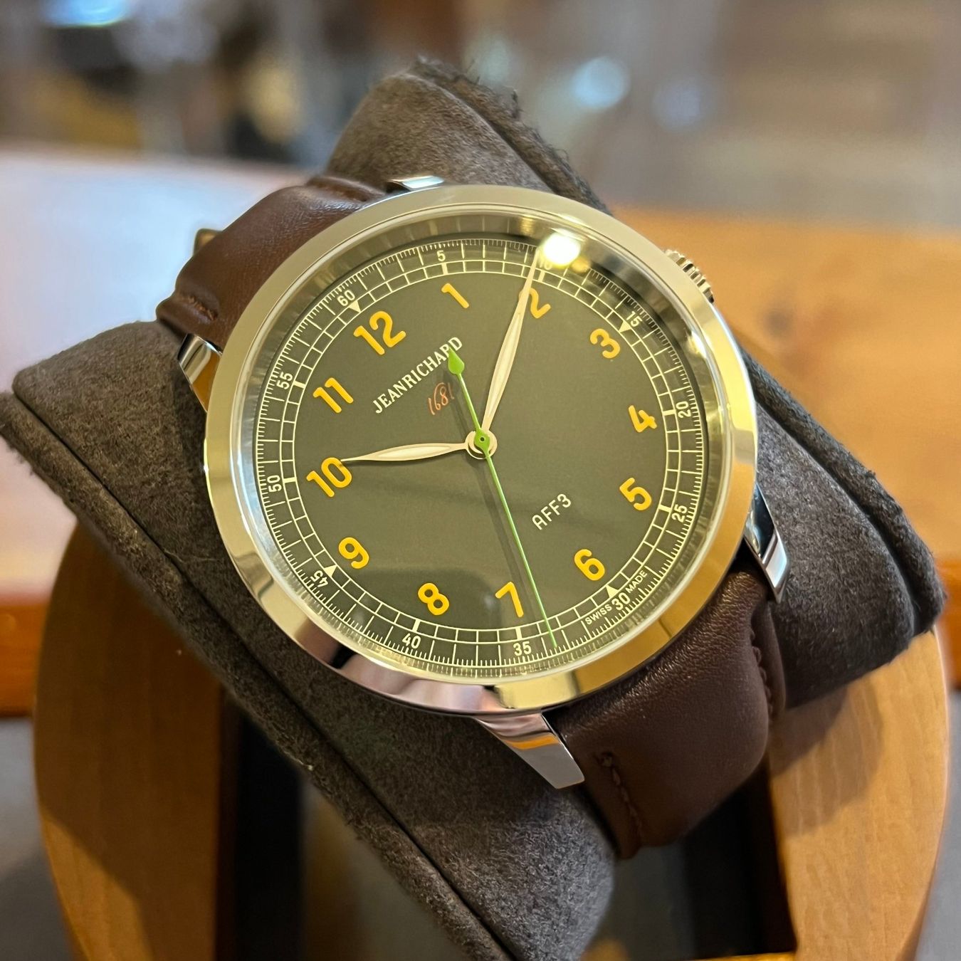 JeanRichard Orologi: JeanRichard 1681 AFF3 Green Dial Automatic 6030 – Usato da Carouge GE venduto da Watchaser 6