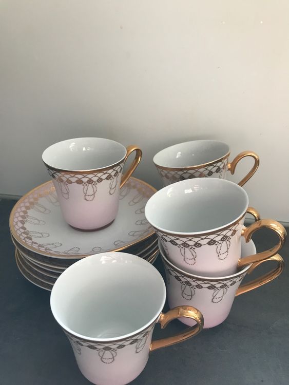 Vintage 6 Kaffee Tassen Rosa Kaufen Auf Ricardo