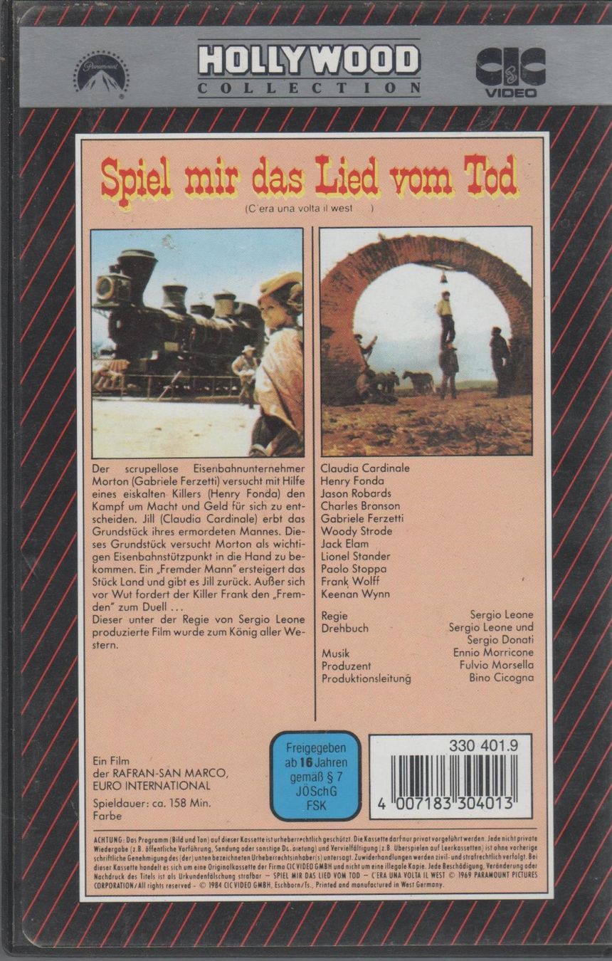 Tutti i VHS: Spiel mir das Lied vom Tod CIC Video VHS – Usato da Remetschwil venduto da Hofiii 1