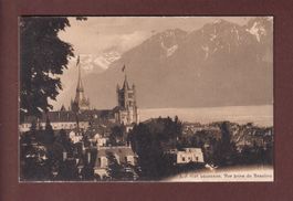 LAUSANNE vue de Beaulieu - Cathédrale - 1913
