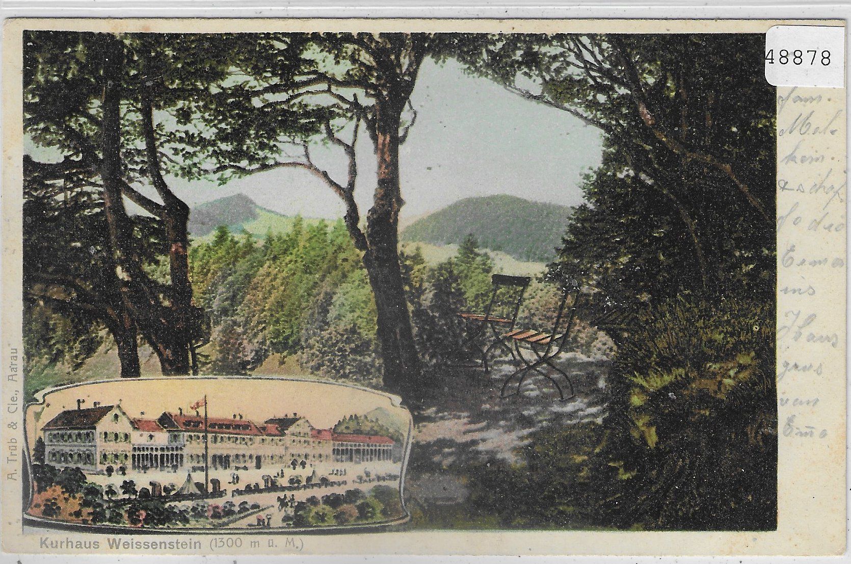 Cartoline postali: Kurhaus Weissenstein - Litho – Usato da Ettingen venduto da Kartenplanet
