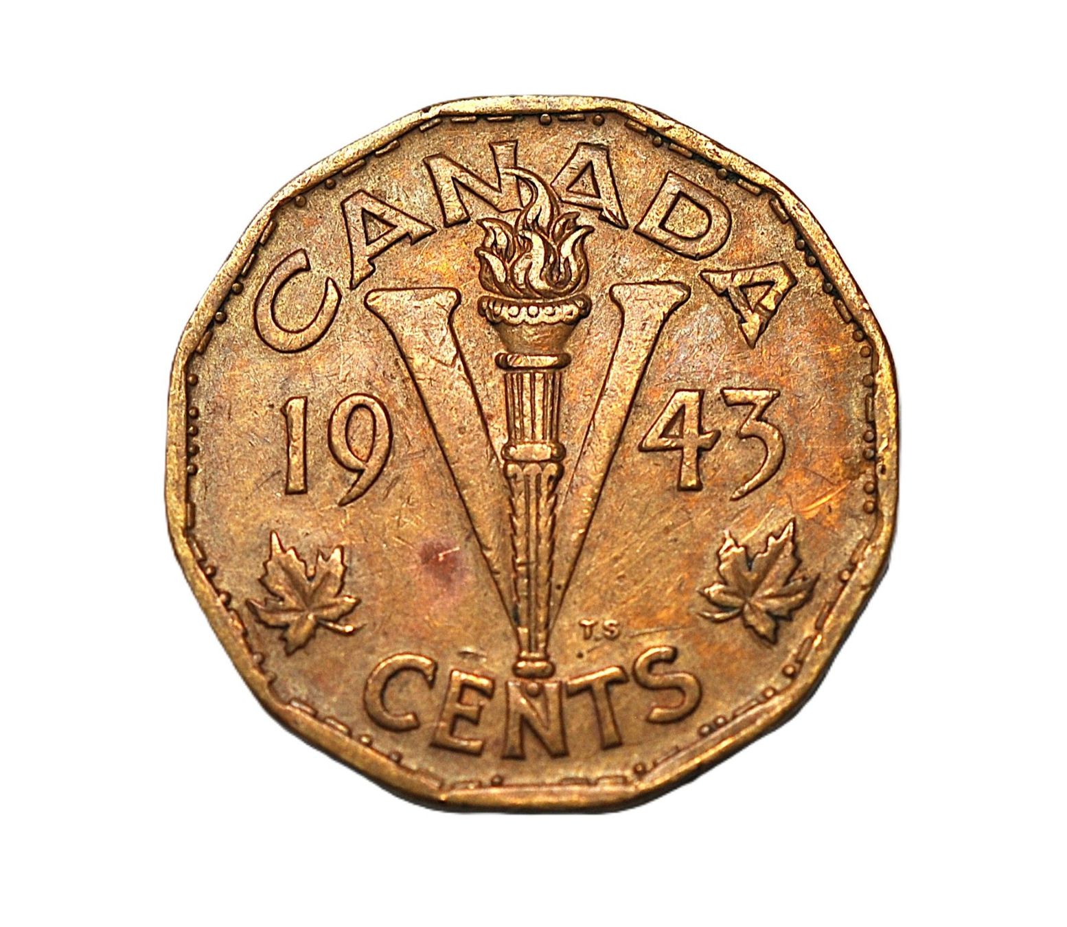 Tutti le monete: 5 Cent Münze aus Canada von 1943 – Usato da Grabs venduto da Fadenquarz