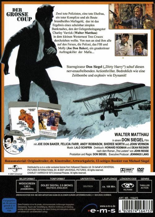 Tutti i DVDs: Der grosse Coup *Charley Varrick – Nuovo (secondo la descrizione) da Urdorf venduto da Muluk 1