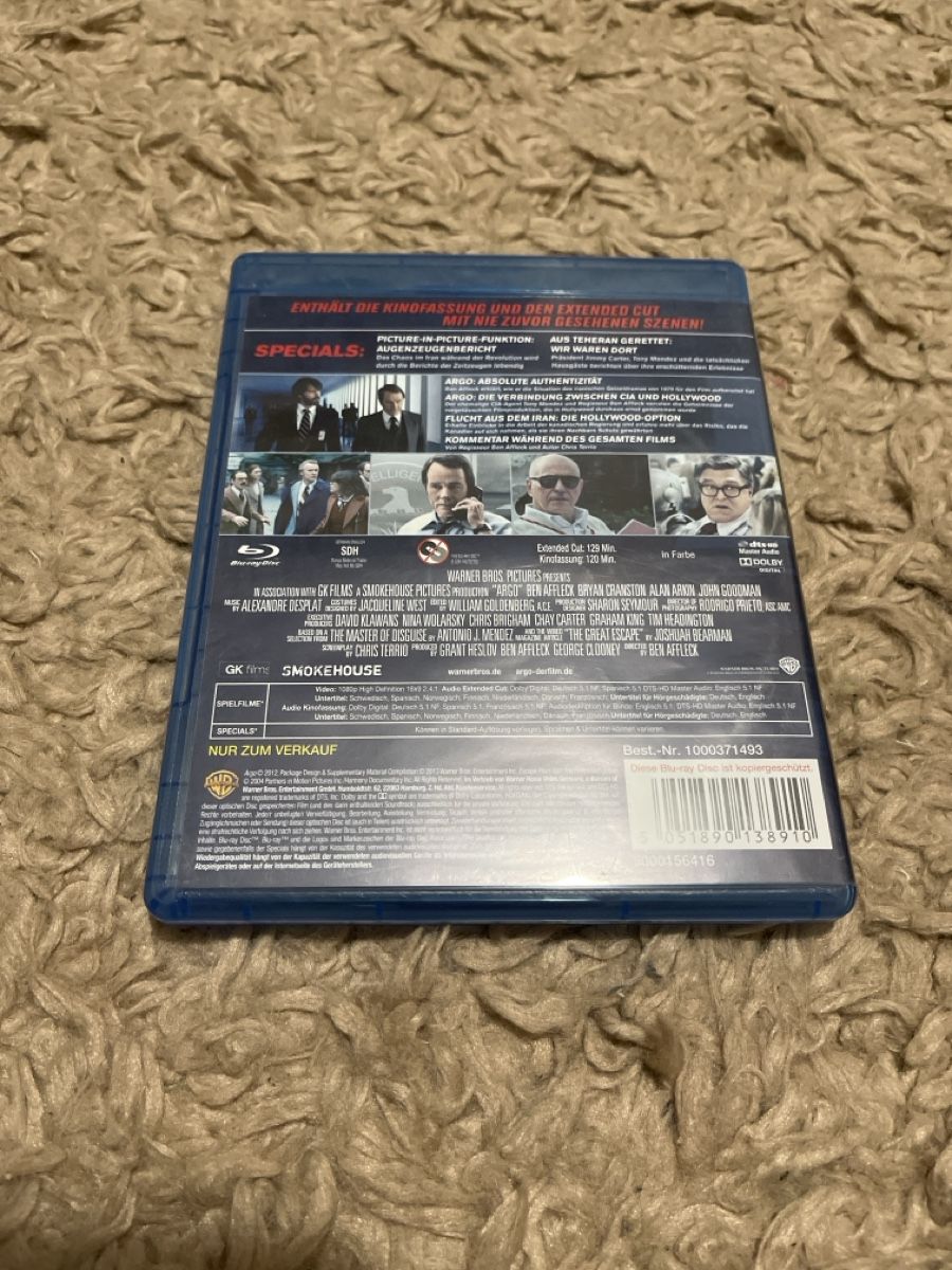 Alle DVDs: Blu-ray ARGO Extended Cut Ben Affleck – Gebraucht aus Unterkulm von AnoliOccasion 3