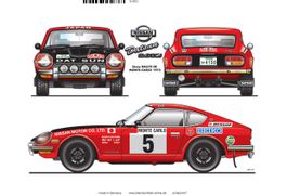 Blechschild-NISSAN DATSUN-rot