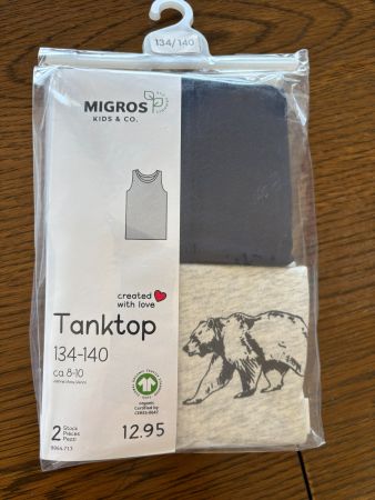 T-shirt débardeurs garçon Tanktop 134 - 140  neuf