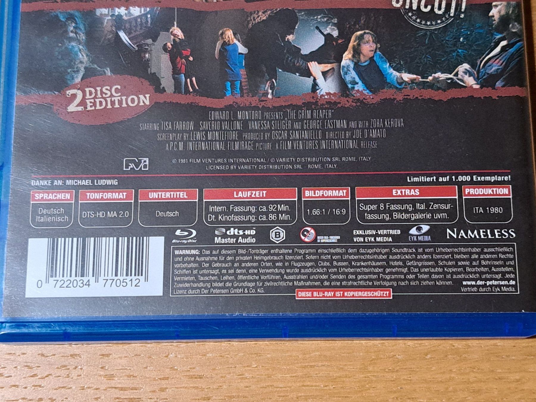 Tutti i DVDs: Blu-ray MAN-EATER, Der Menschenfresser, 2-Disc UNCUT Edition – Nuovo (secondo la descrizione) da Unterseen venduto da Kanica 3