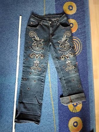 Damen Paillettenjeans