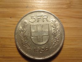 5 Fr Silbermünze 1932