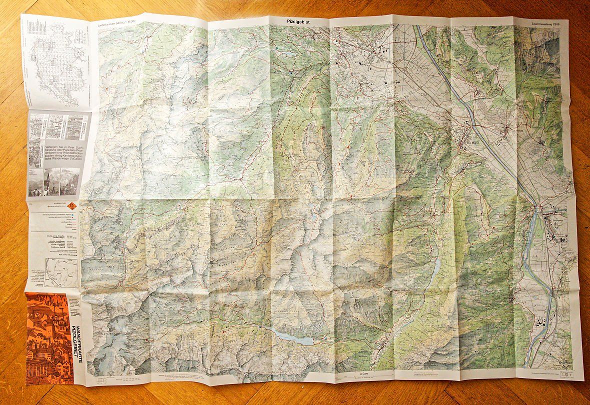 Cartine & Atlanti: Wanderkarte Pizolgebiet – Usato da Bern venduto da Maccalvin 2