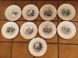 Assiettes de la vie de Jeanne d'Arc