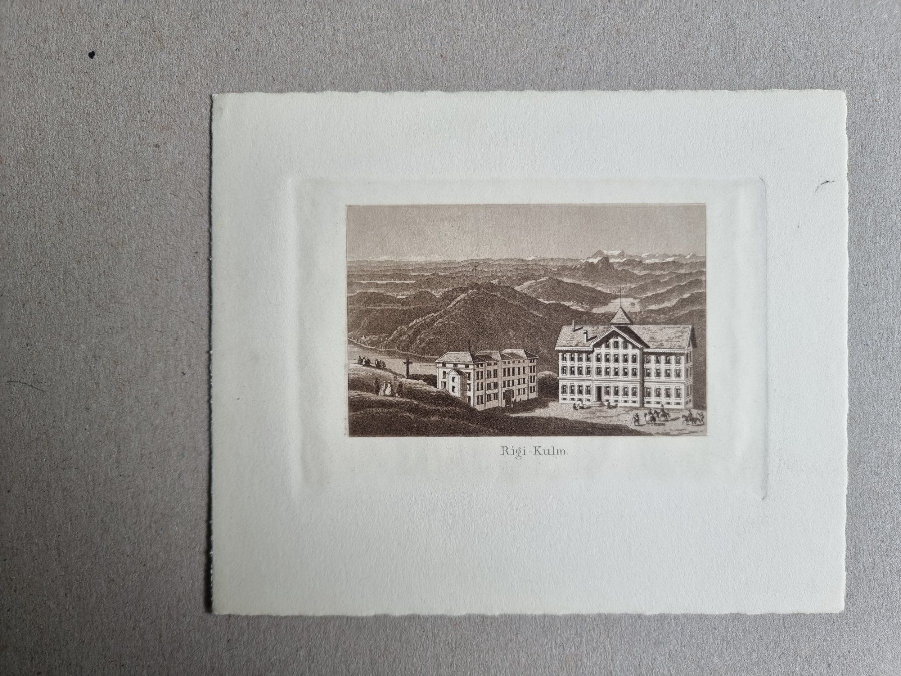 Incisioni: RIGI KULM  AQUATINTA – Usato da Gersau venduto da grafik-kunst