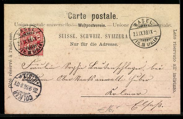 Cartoline postali: St. Margarethen bei Basel, Gasthaus Kirc – Usato da Berlin venduto da bartko-reher 1