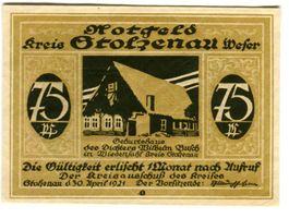Notgeld "75 Pfennig. Stolzenau 1921"