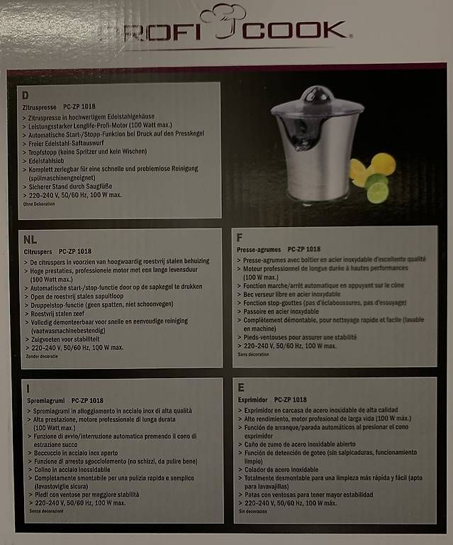 Appareils de cuisine: Zitruspresse, Profi Cook, PC ZP 1018 – D'occasion à Baden par laurent2025 4