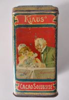 Alte Blechbüchse Klaus Cacao Blechdose boite tôle klein