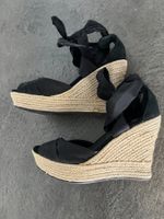 UGG Plateau Sandalen mit Schleife, schwarz, Gr. 40 - Cooool