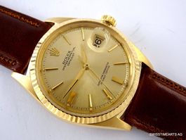 ROLEX DATEJUST 18K 1960ER REF. 1601 CHRONOMETER SAMMLERUHR
