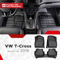 5D Premium Auto Fussmatten für Volkswagen T-Cross ab 2018