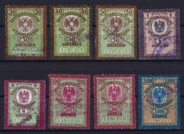 Österreichische Stempelmarken, gute und saubere Werte