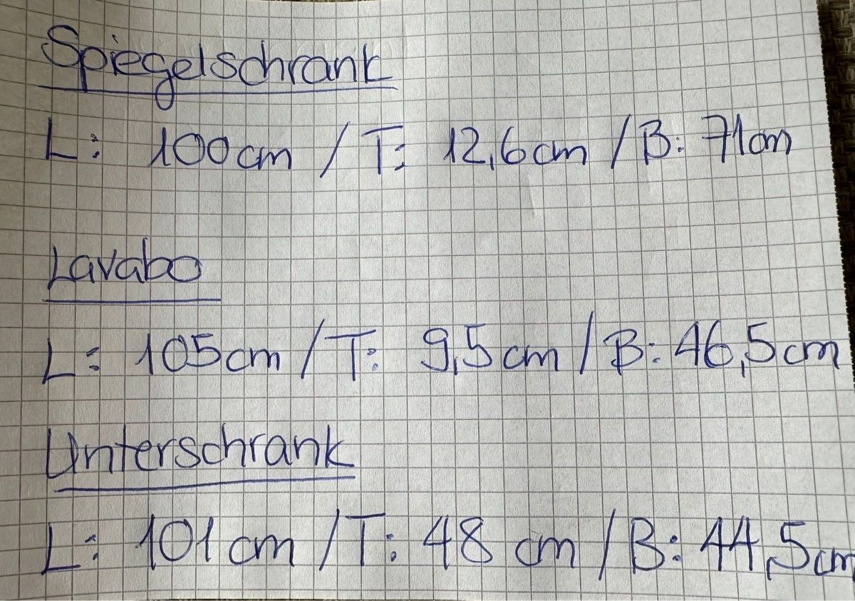 Armadietti a specchio: Modernes Badmöbel-Set mit Lavabo und Spiegelschrank – Usato da Neerach venduto da Swisssandy 6