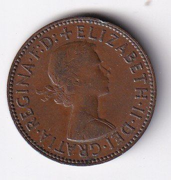 Alle Münzen: Grossbritanien half penny 1959 – Gebraucht aus Neuchâtel von karlpierrino 1