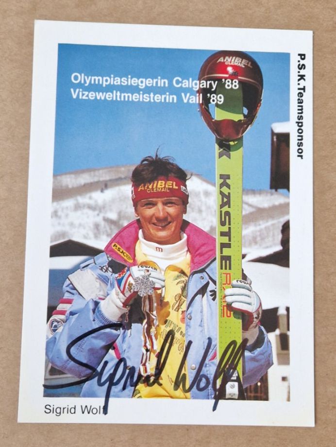 Autografi: Sigrid Wolf - handsigniert – Usato da Menziken venduto da Autogramme