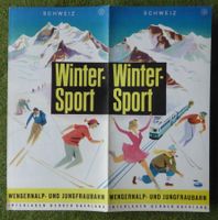 Wengernalp-  und Jungfraubahn: Wintersport, Prospekt.1954/55