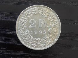 1 x 2 Franken Schweiz 1963 – zirkuliert