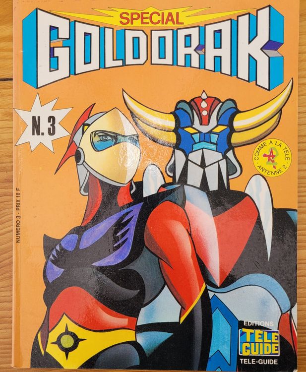 Ancien Poster Géant Goldorak 86x58 De 1978 - Télé Guide - État Impeccable, Super Rare Pour Collection