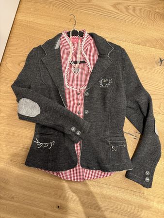 Marjo Trachtenblazer und kurzarm Bluse Gr. 36,