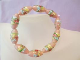 Murano Glas Armband Rosa