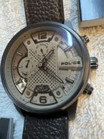 Police Uhr, Herrenuhr, Chronograph, Lederarmband, Top!