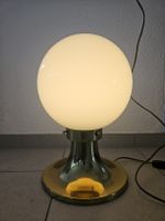 Vintage Kugel Tischlampe Messing Glas Kugel 60er-70er Jahre